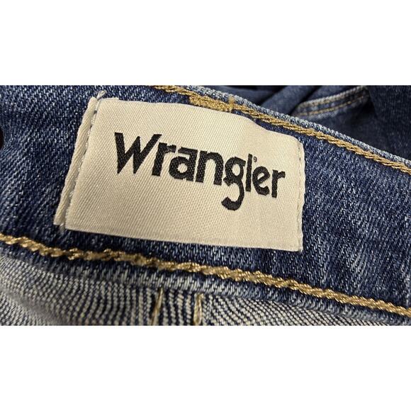 Wrangler Mens Larston Jeans Slim Tapered Stretch Waist Embroidered 34 x 32 - Picture 8 of 8